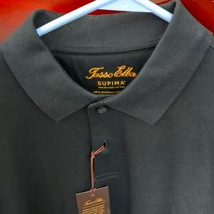 Tasso Elba Macy's Men's medium Golf Polo Black